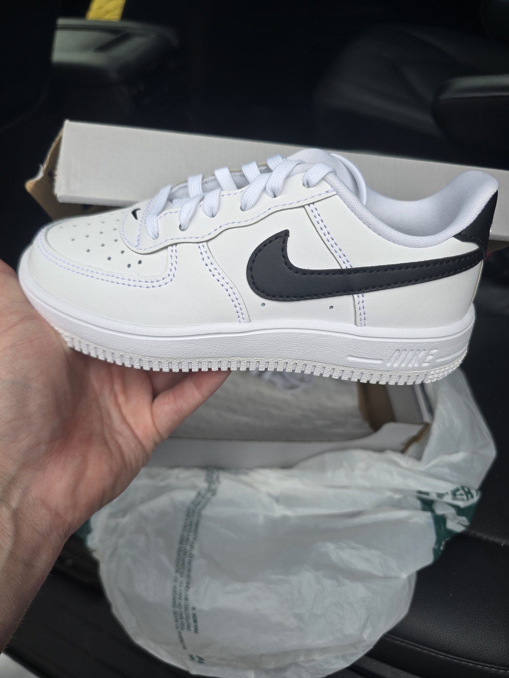 Nike Air Force 1 Low-Top Sneakers in White & Black US 13c Never Worn - Brand New